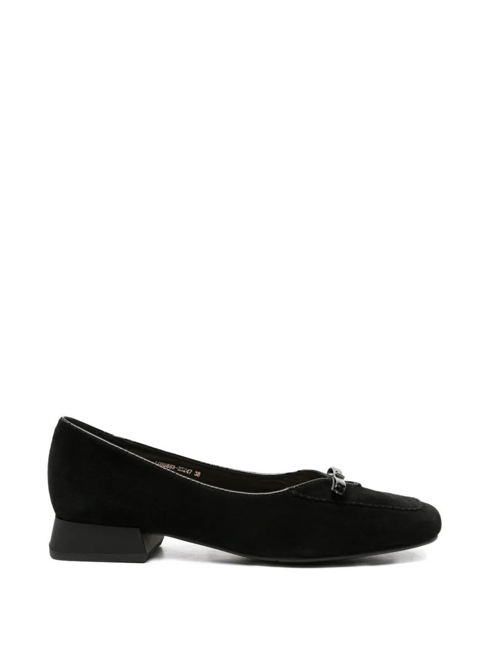 LINDA BAUMANN Suède pumps met strikdetail Zwart