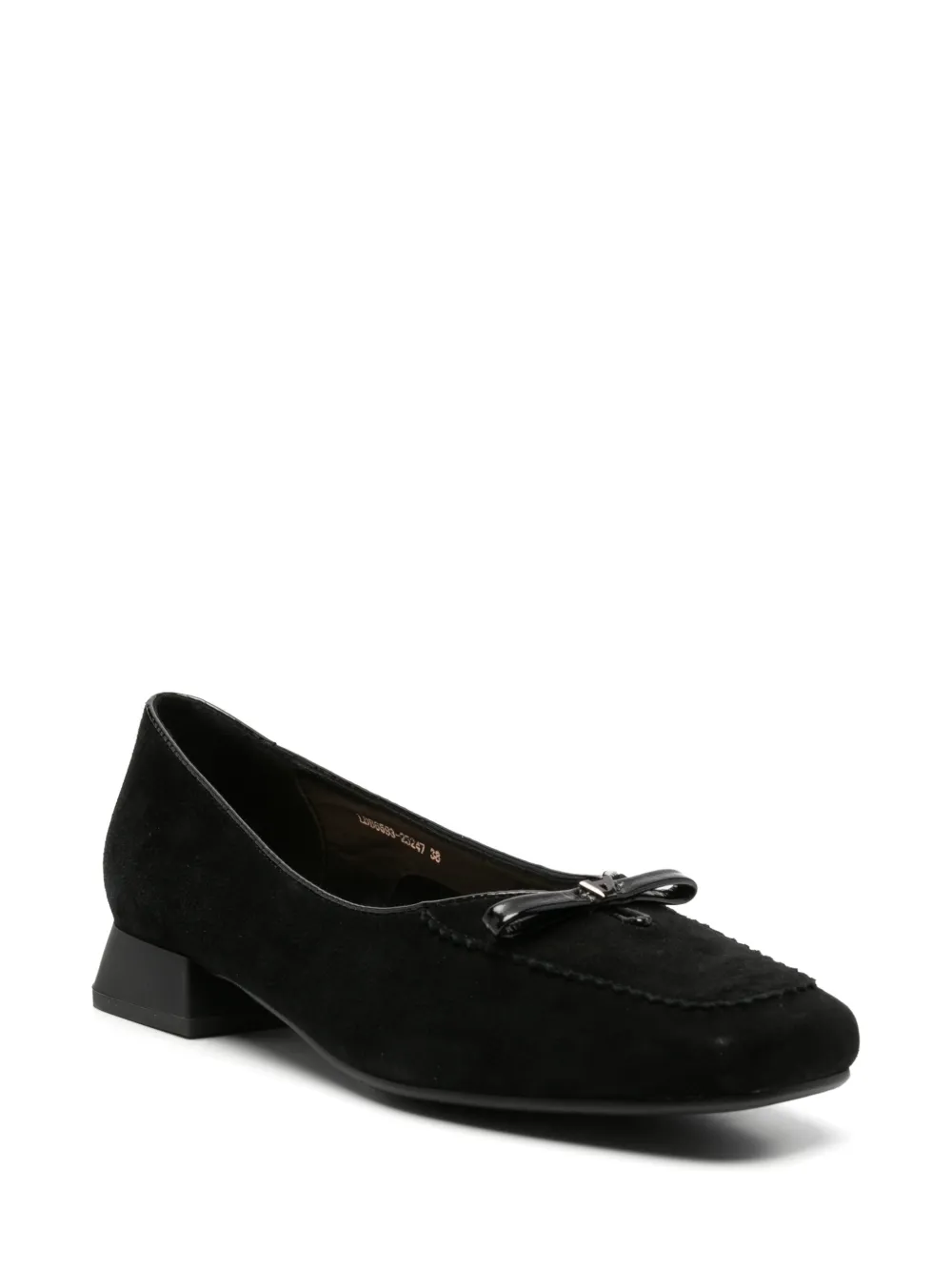 LINDA BAUMANN Suède pumps met strikdetail Zwart