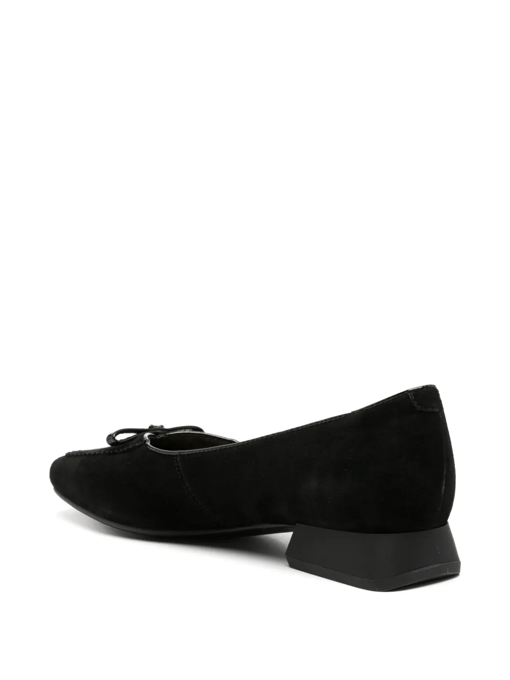 LINDA BAUMANN Suède pumps met strikdetail Zwart