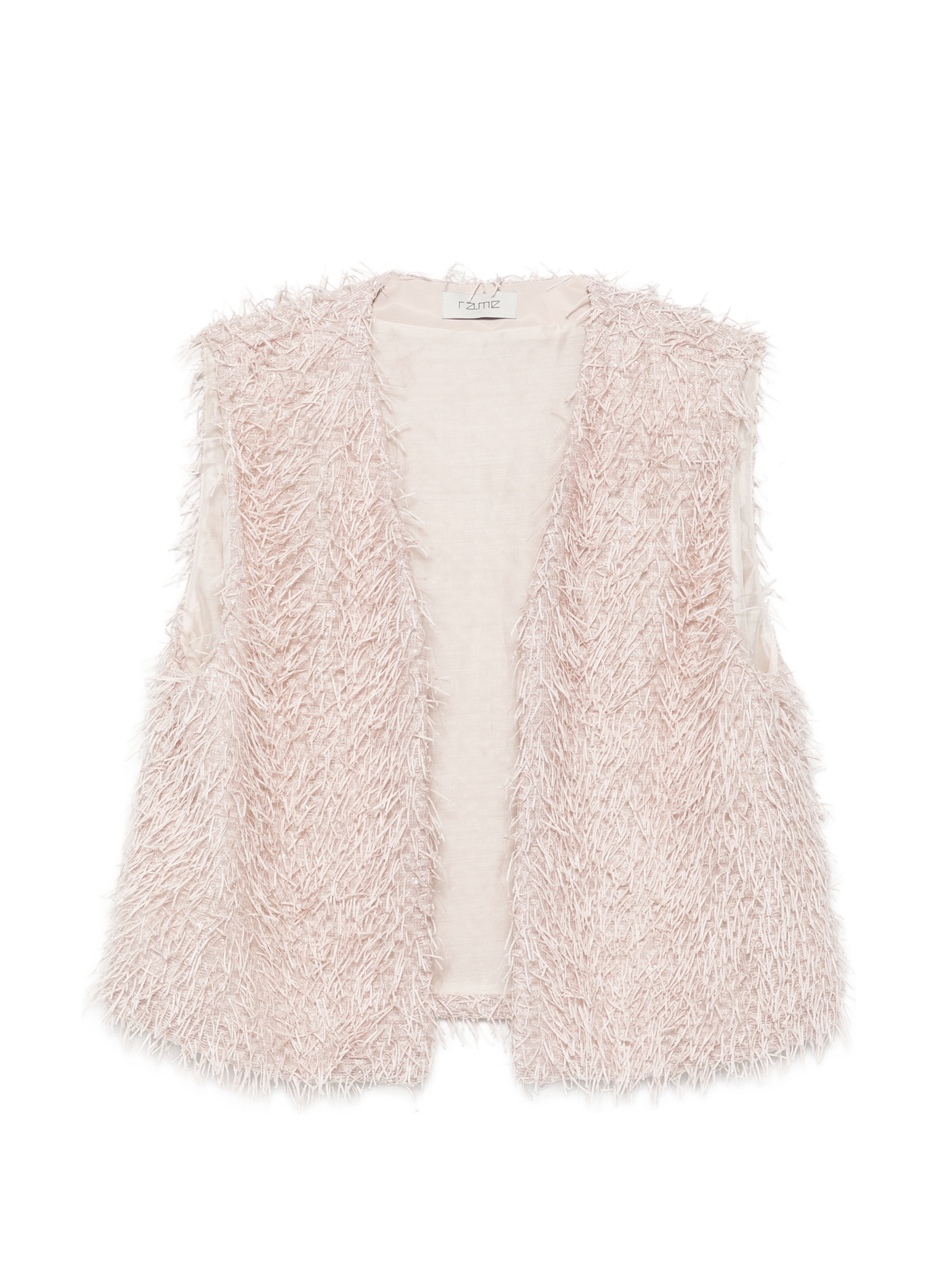 fringe-detail sleeveless jacket - Image 1