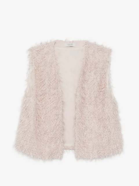 RAME fringe-detail sleeveless jacket