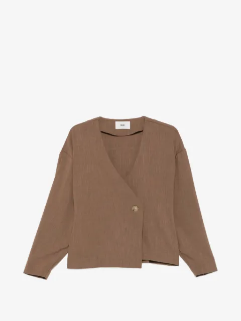 SOLOTRE asymmetric single-breasted jacket