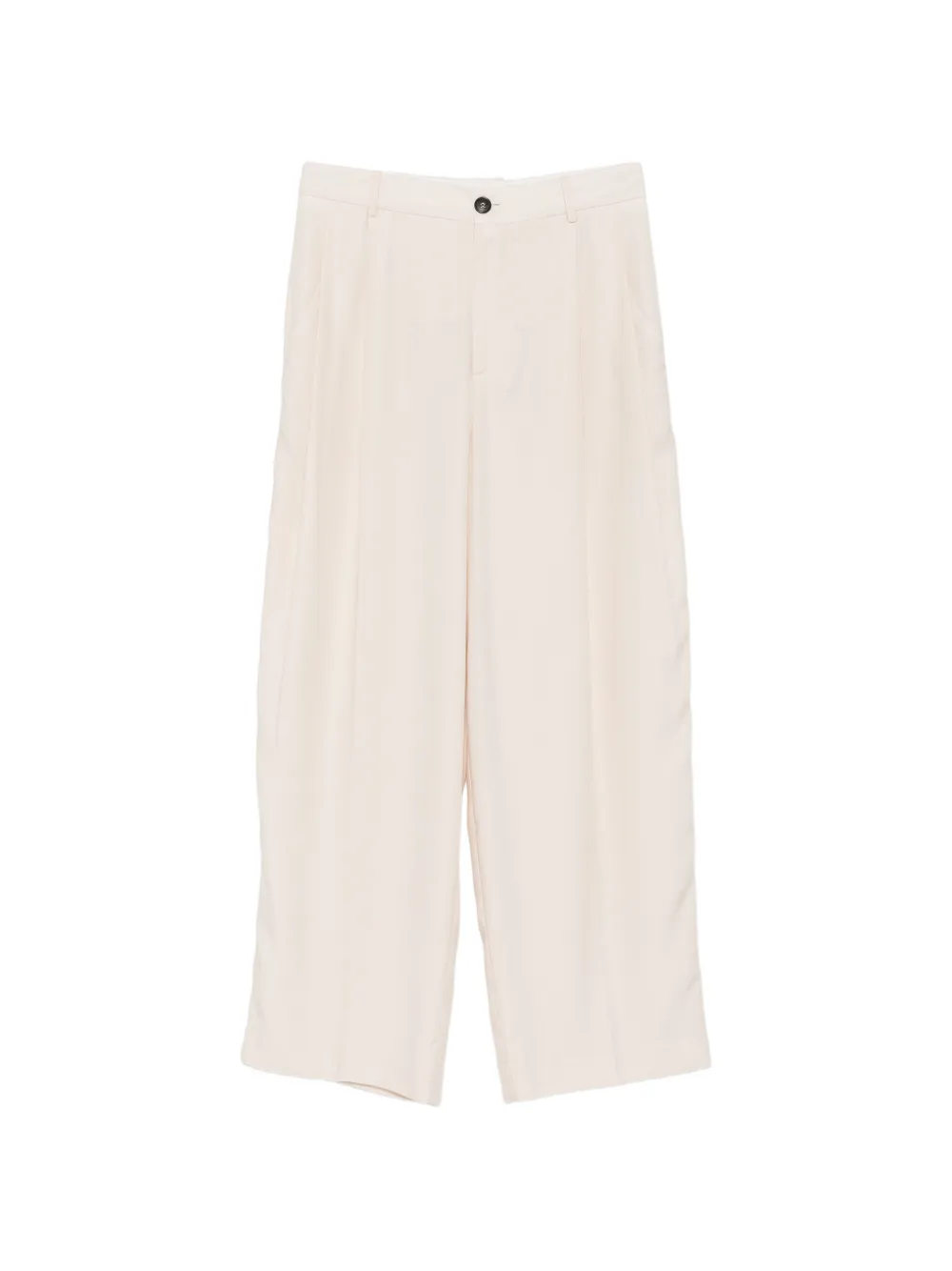 SOLOTRE pleated straight-leg trousers - Toni neutri