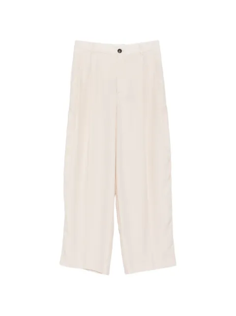 SOLOTRE pleated straight-leg trousers