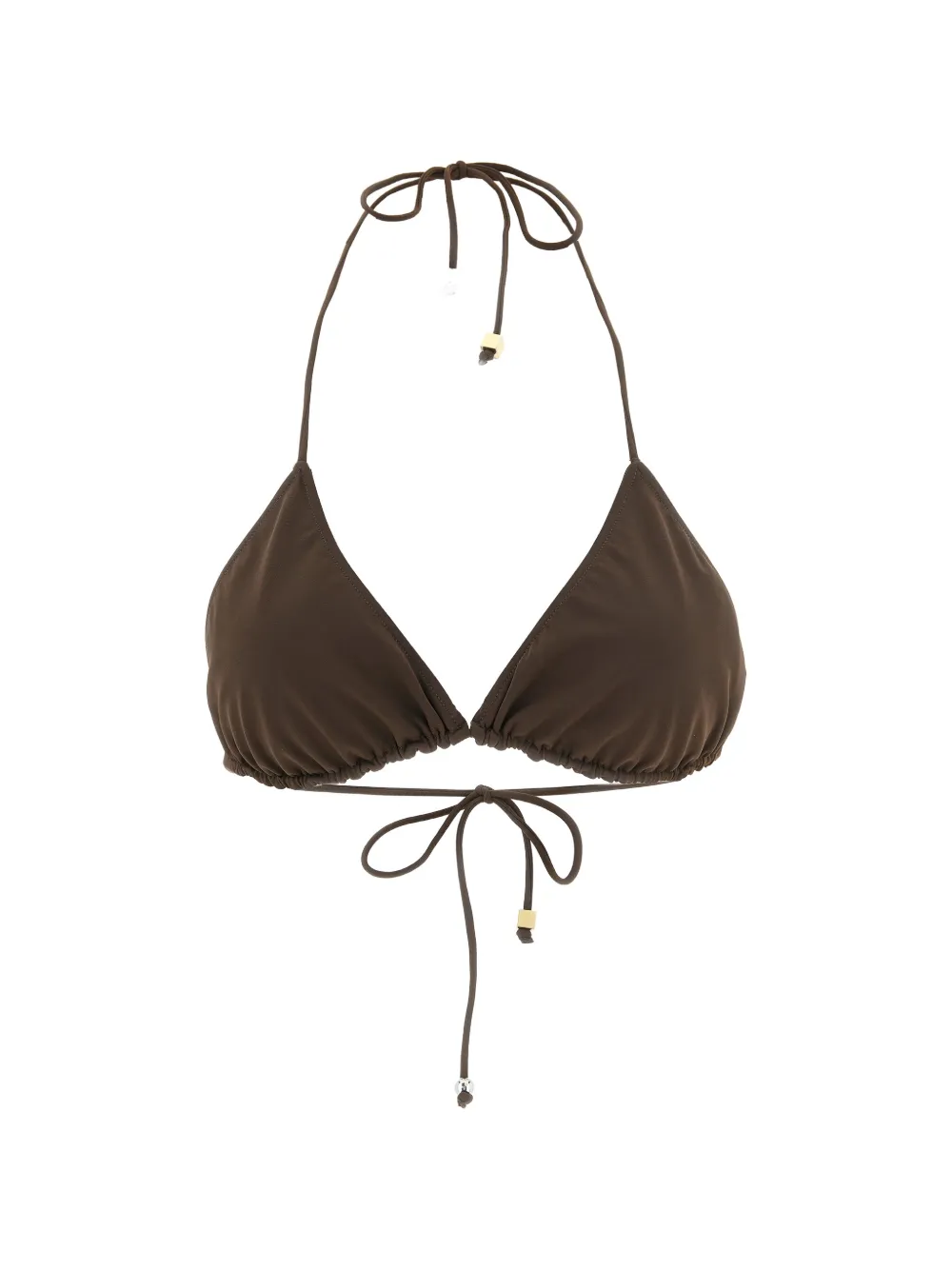 Jacquemus Rond-Carré triangle bikini top - Marrone