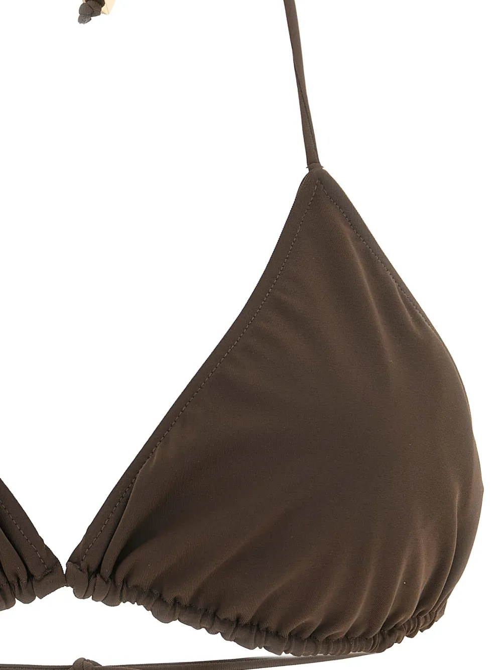 Jacquemus Rond-Carré triangel bikinitop Bruin