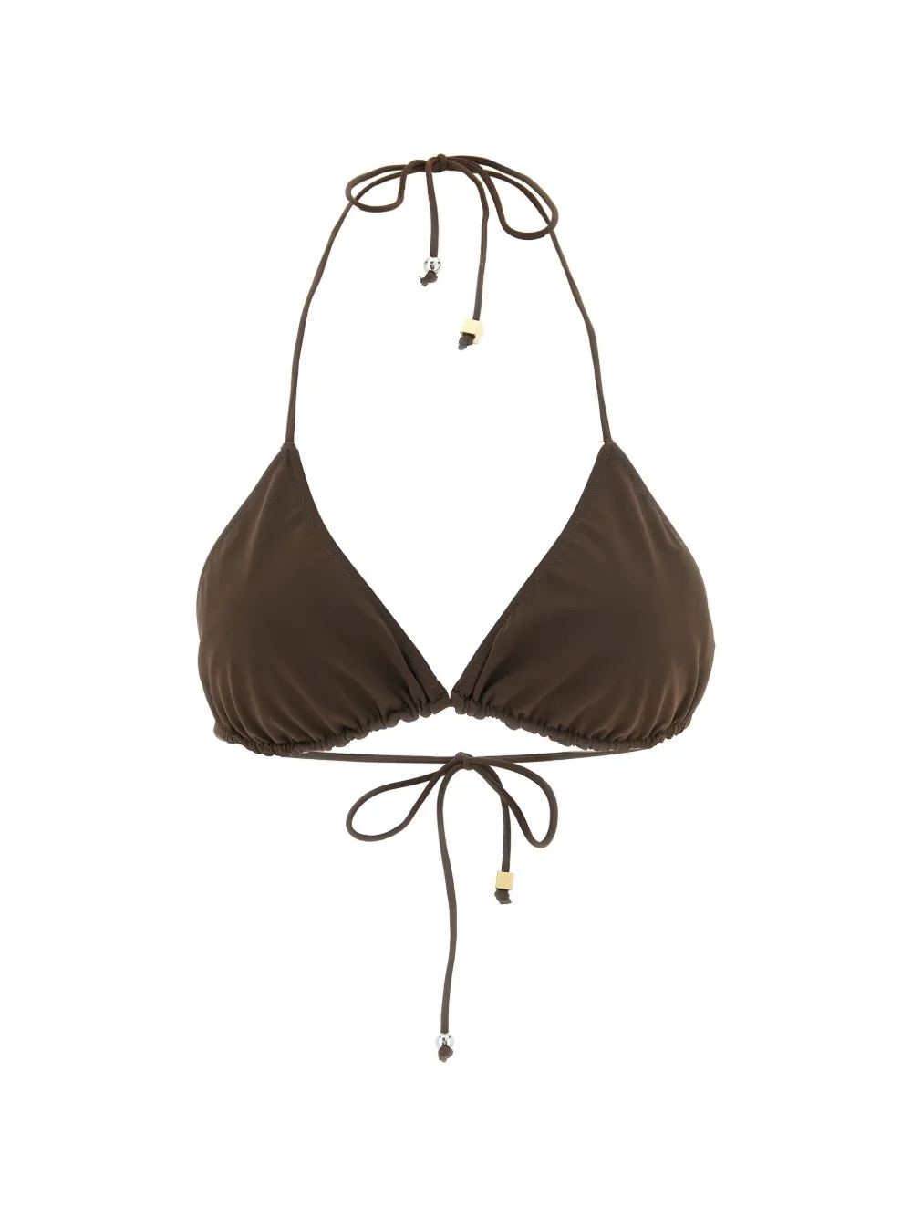 Jacquemus Rond-Carré triangle bikini top - Marrone