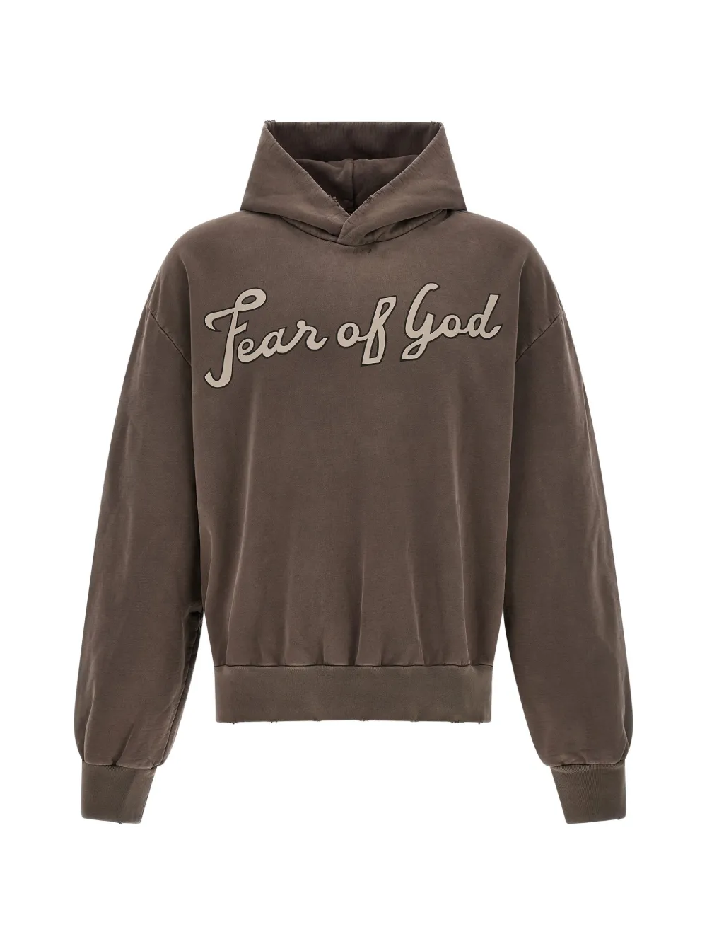 Fear Of God graphic-print raglan-sleeve hoodie - Brown