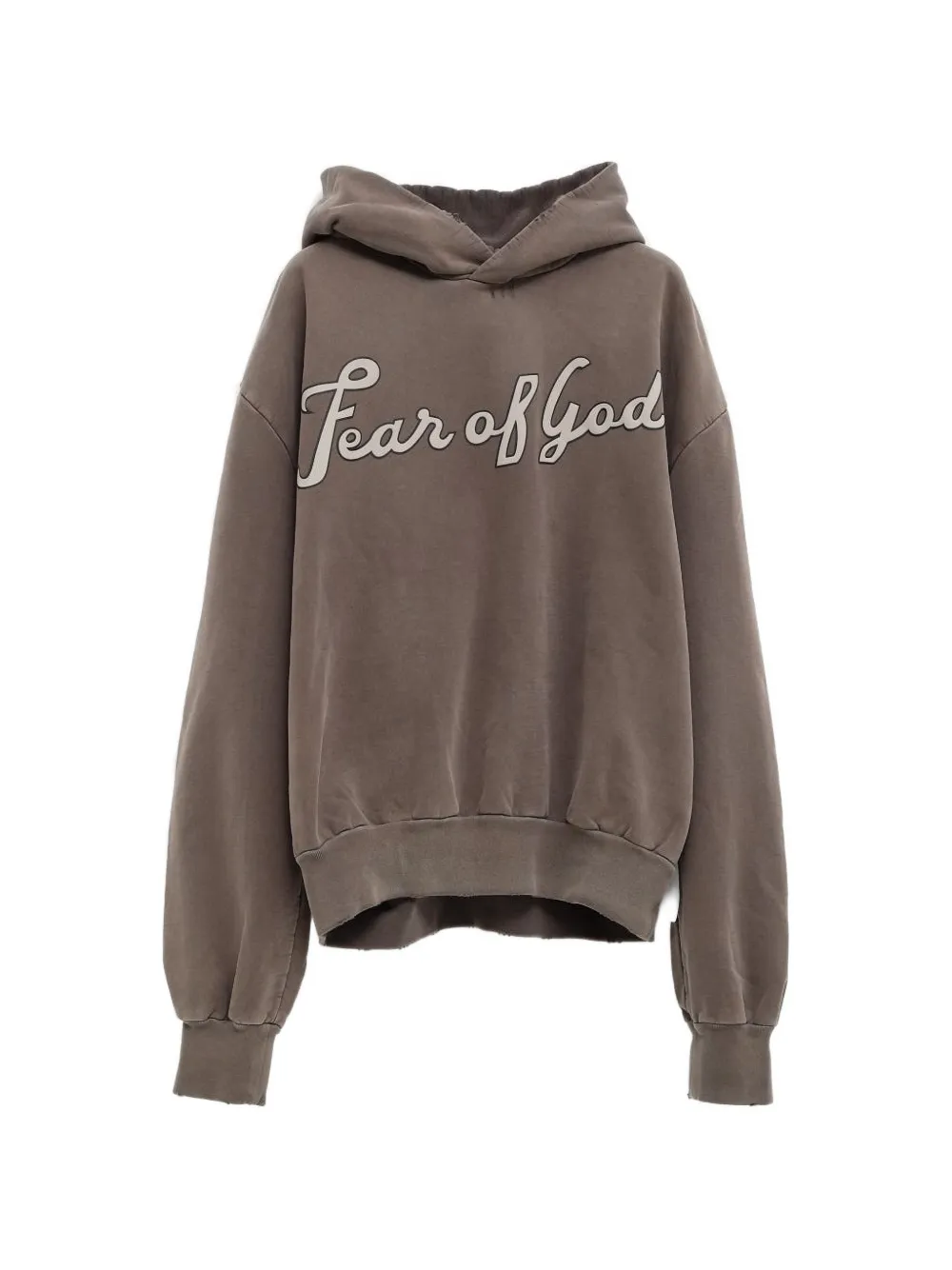 Fear Of God graphic-print raglan-sleeve hoodie - Brown