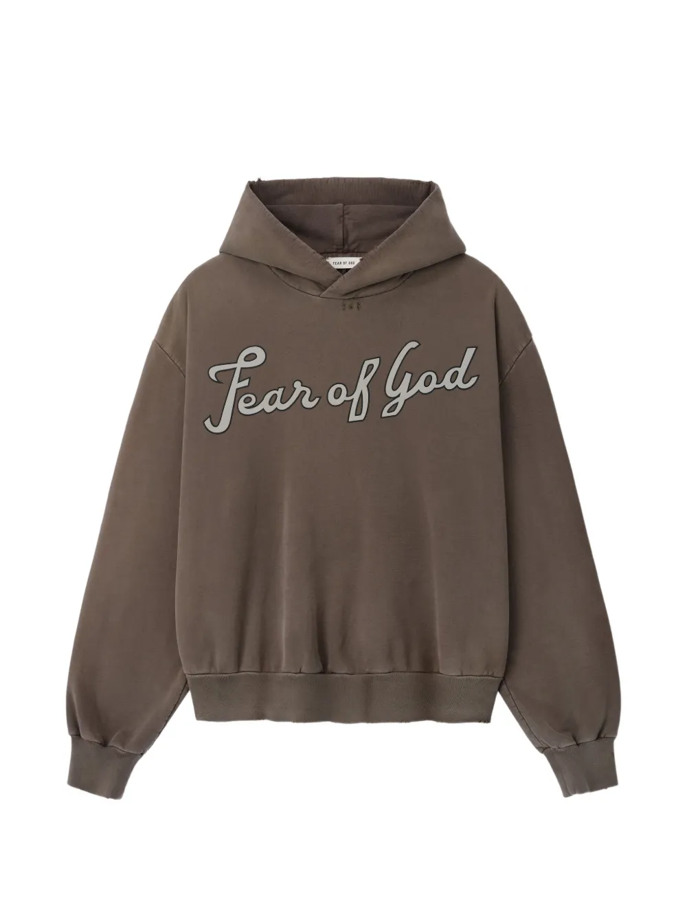 Fear Of God graphic-print raglan-sleeve hoodie - Brown