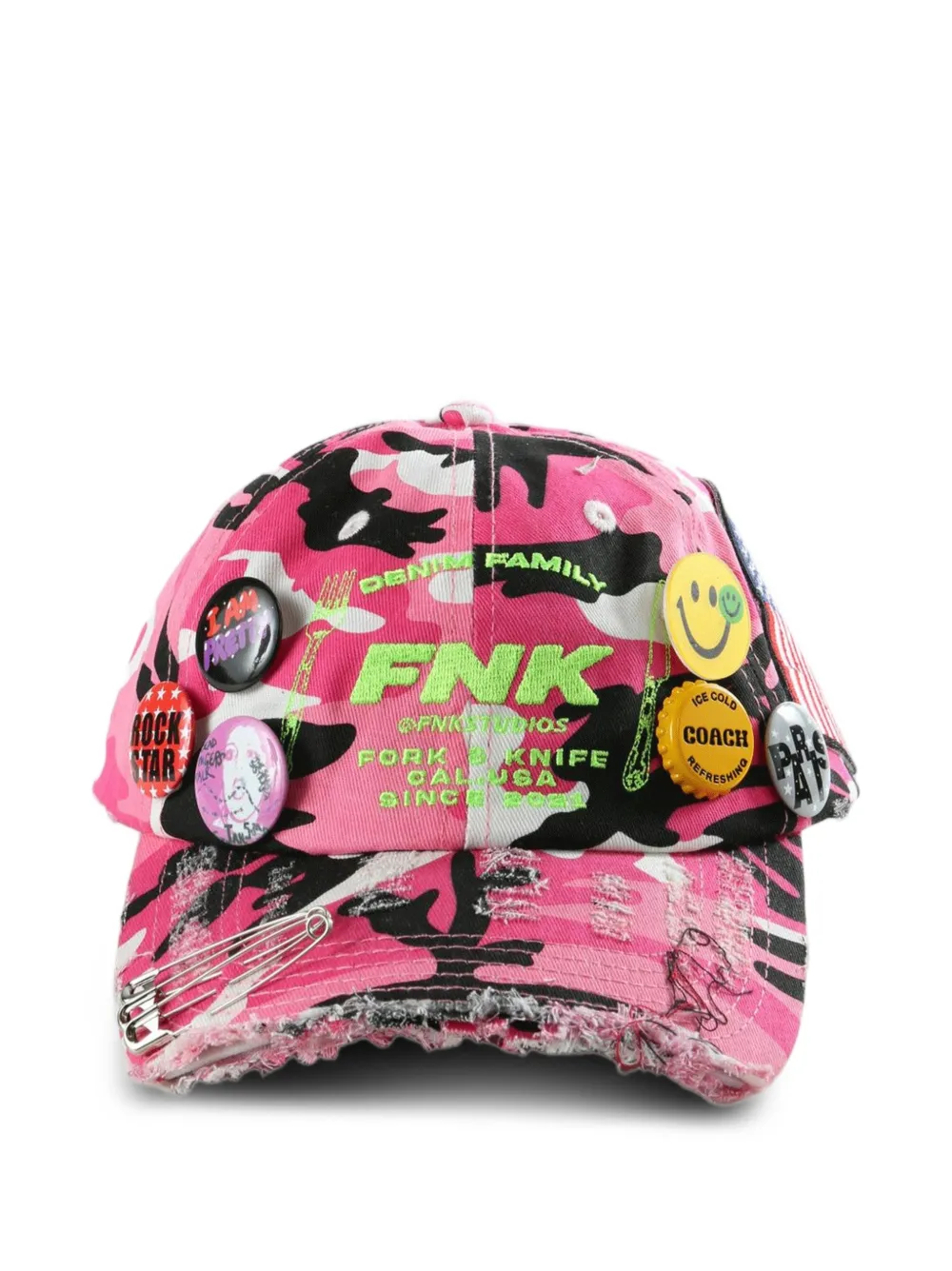 FNK STUDIOS Passport V3 camouflage-print cap - Rosa