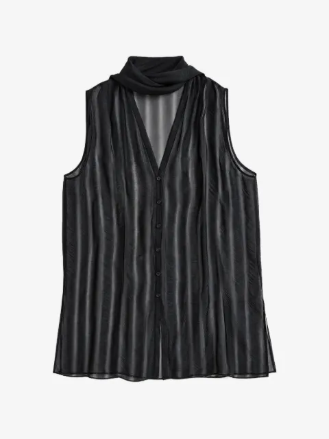 Cortana striped scarf-detail top