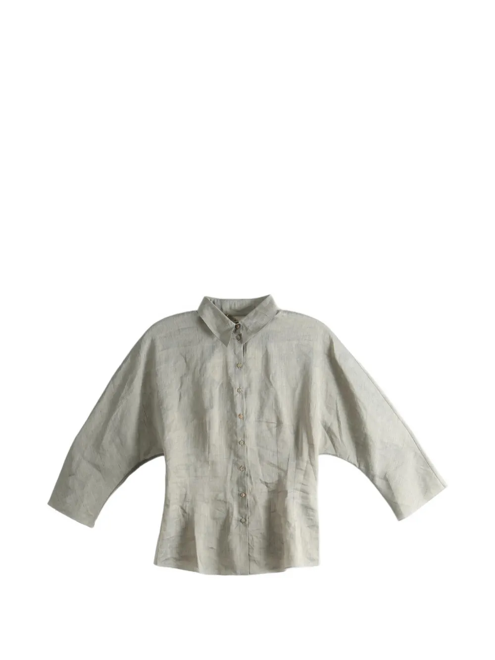 Cortana Theresa striped batwing-sleeve shirt - Verde