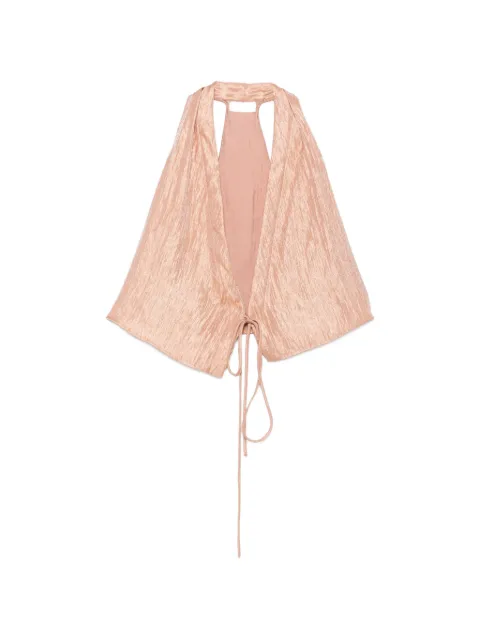 RAME crinkled-finish halterneck jacket