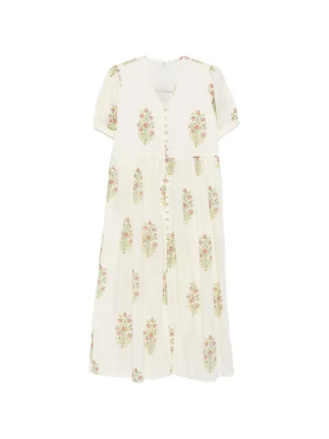 ELLEBLEU Gemma floral-print short-sleeve midi dress