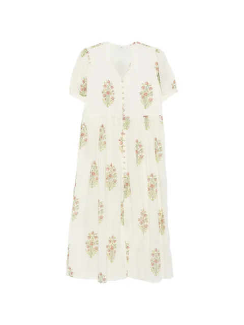 ELLEBLEU Gemma floral-print short-sleeve midi dress