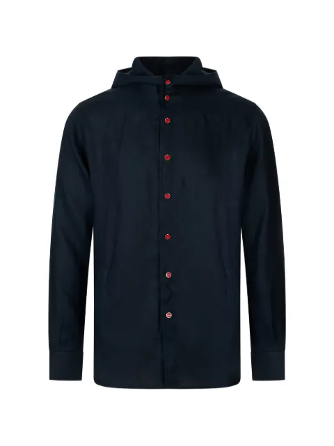 Kiton hooded button-up shirt