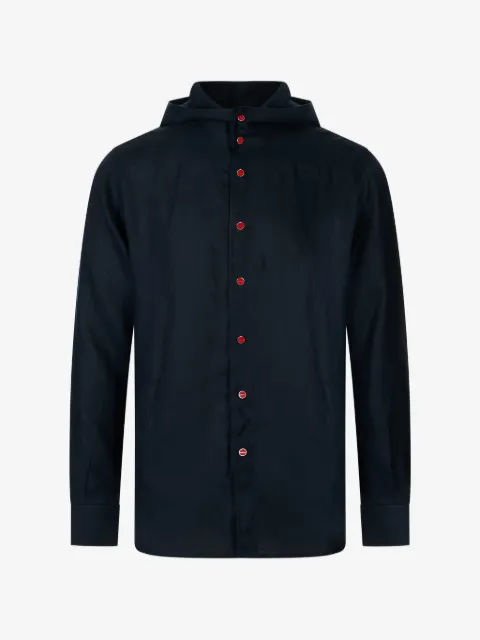 Kiton hooded button-up shirt
