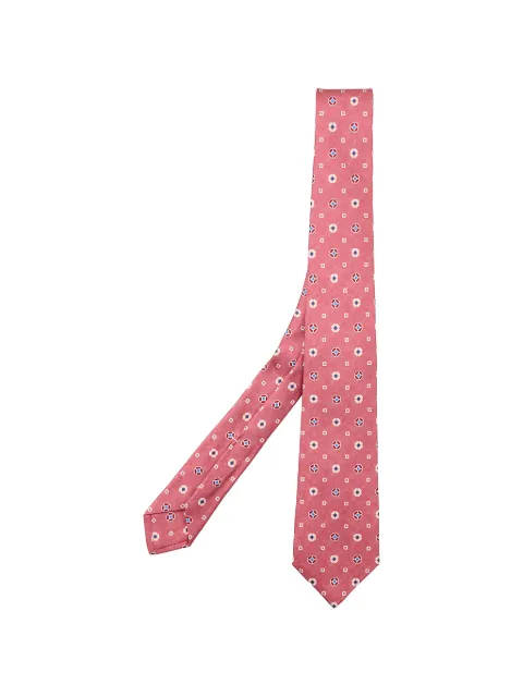 Kiton geometric-pattern tie