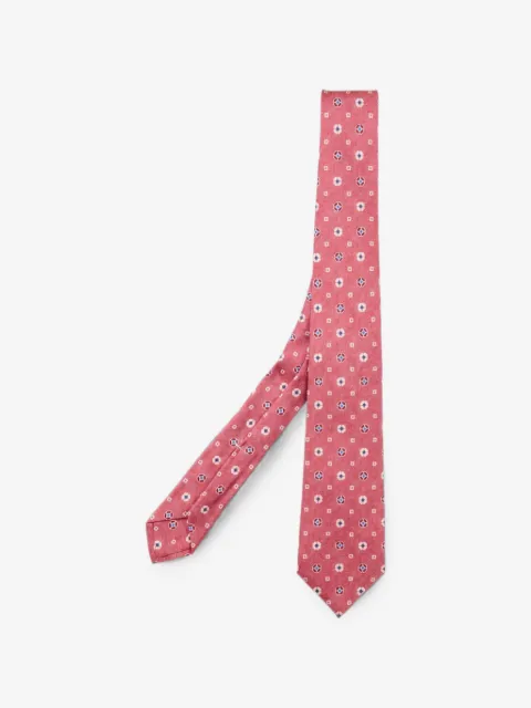 Kiton geometric-pattern tie
