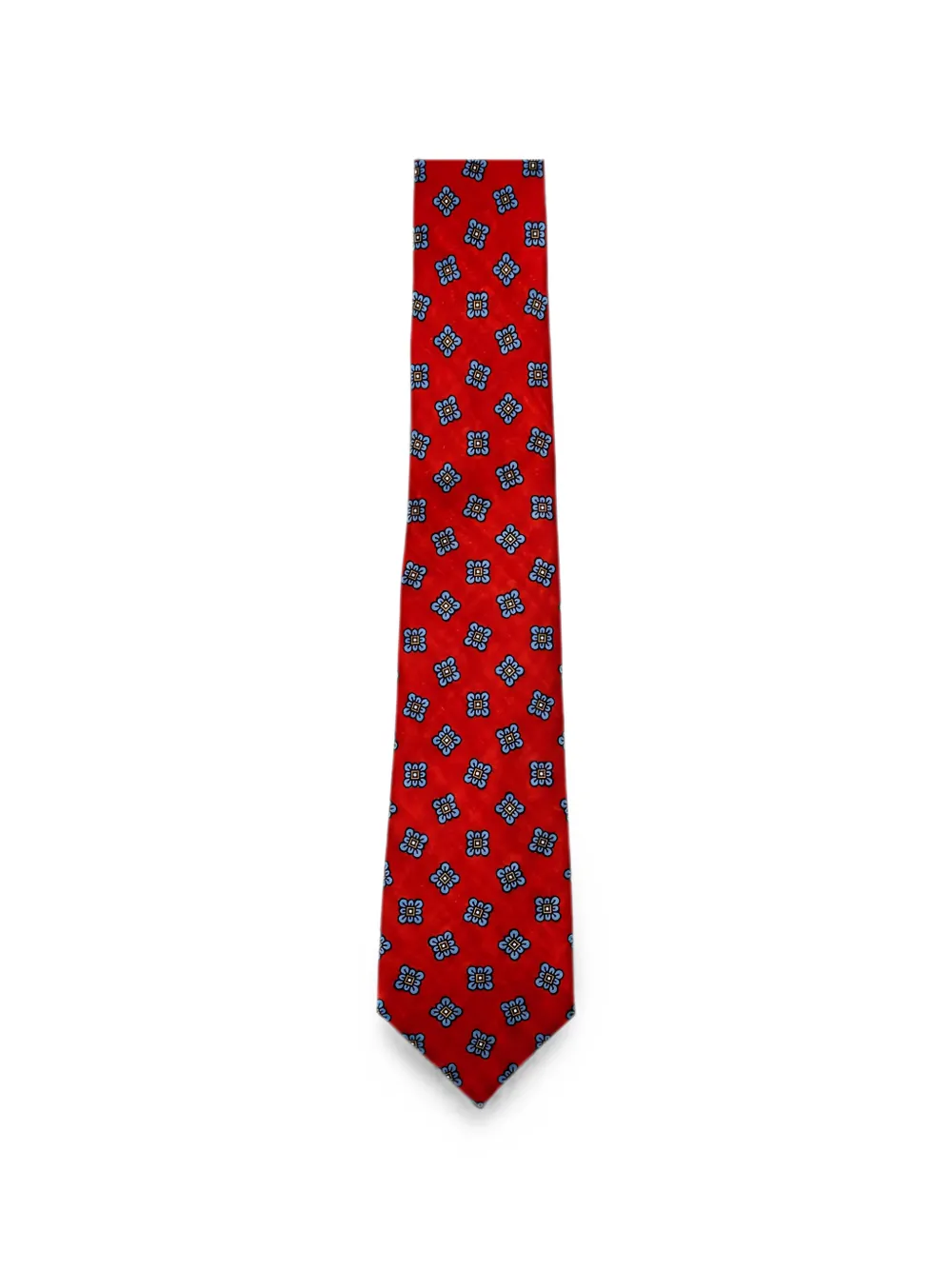 Kiton Floral-pattern Silk Tie In Red