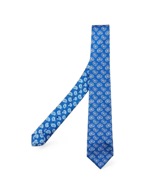 Kiton cravate en soie à motif cachemire