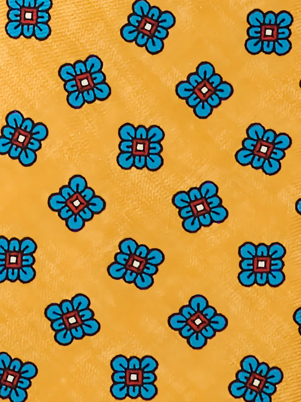  Kiton Corbata De Seda Con Estampado Floral - Amarillo 