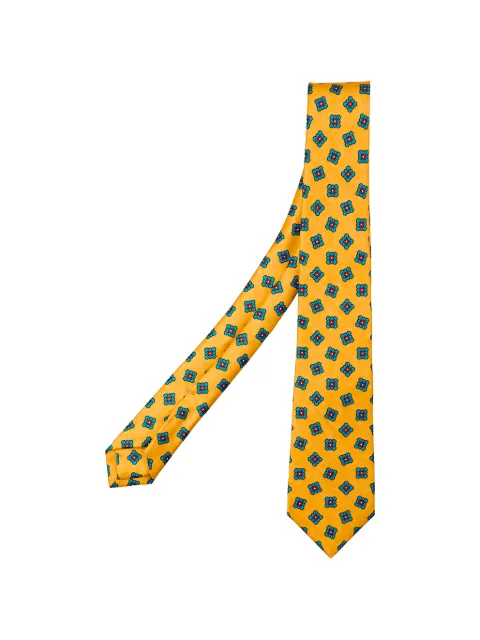 Kiton floral-print silk tie