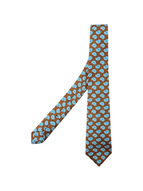 Kiton paisley-print tie