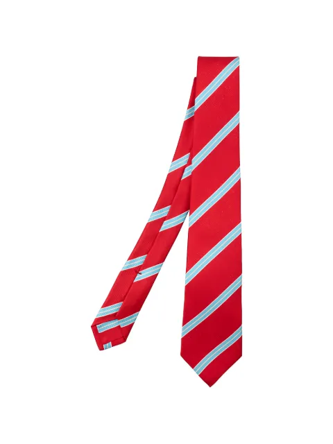 Kiton diagonal-stripe silk tie