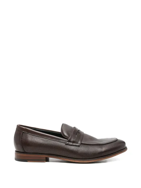 SERGIO MORETTI FIRENZE perforated-detail leather loafers