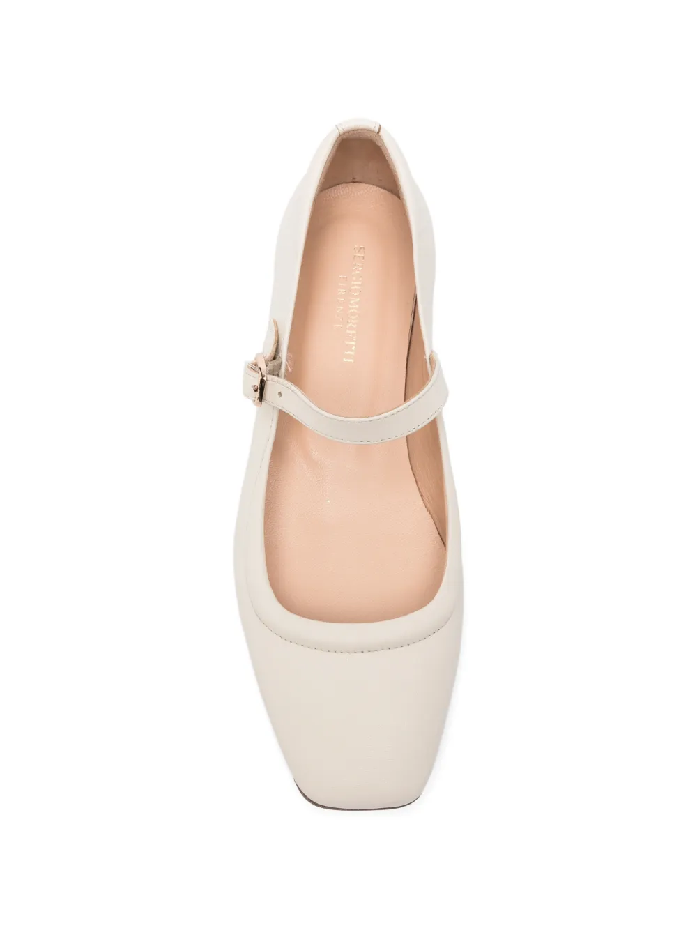 SERGIO MORETTI FIRENZE buckle-fastening ballet flats Beige
