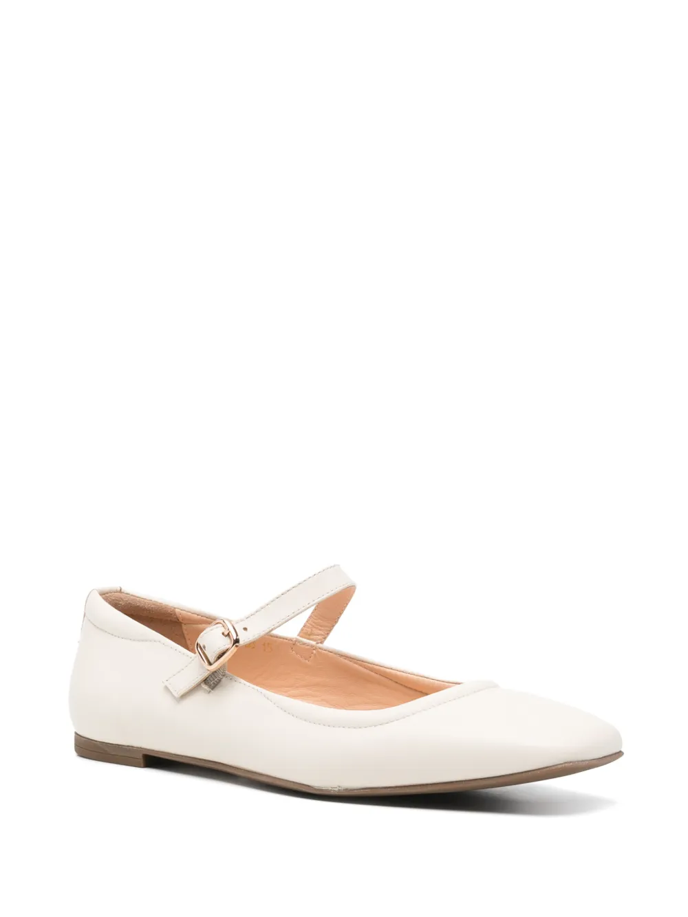 SERGIO MORETTI FIRENZE buckle-fastening ballet flats Beige