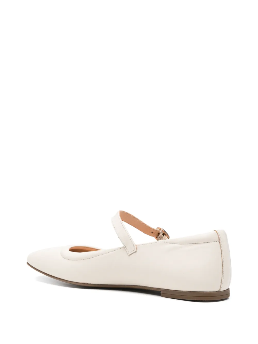 SERGIO MORETTI FIRENZE buckle-fastening ballet flats Beige