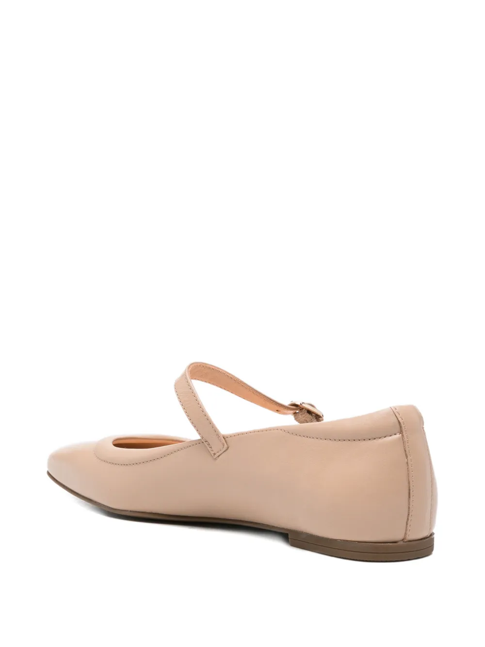 SERGIO MORETTI FIRENZE buckle-fastening ballet flats Beige