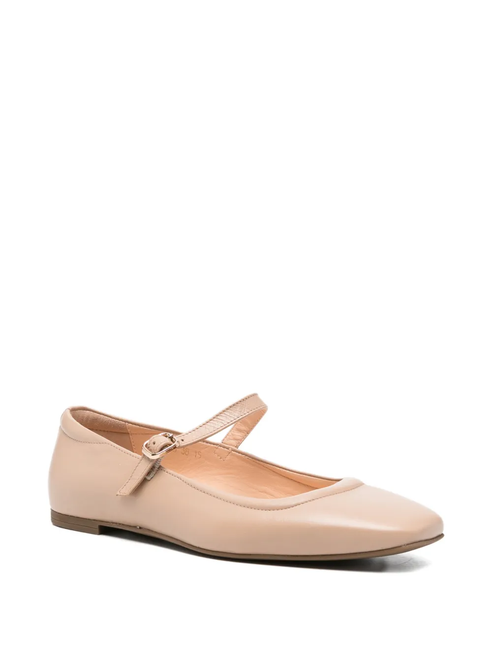SERGIO MORETTI FIRENZE buckle-fastening ballet flats Beige