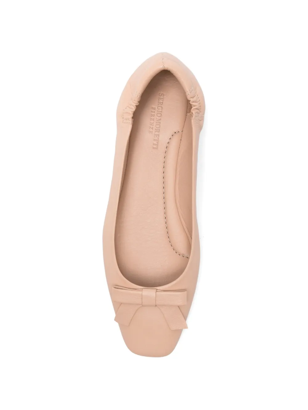 SERGIO MORETTI FIRENZE bow-detail ballet flats Beige