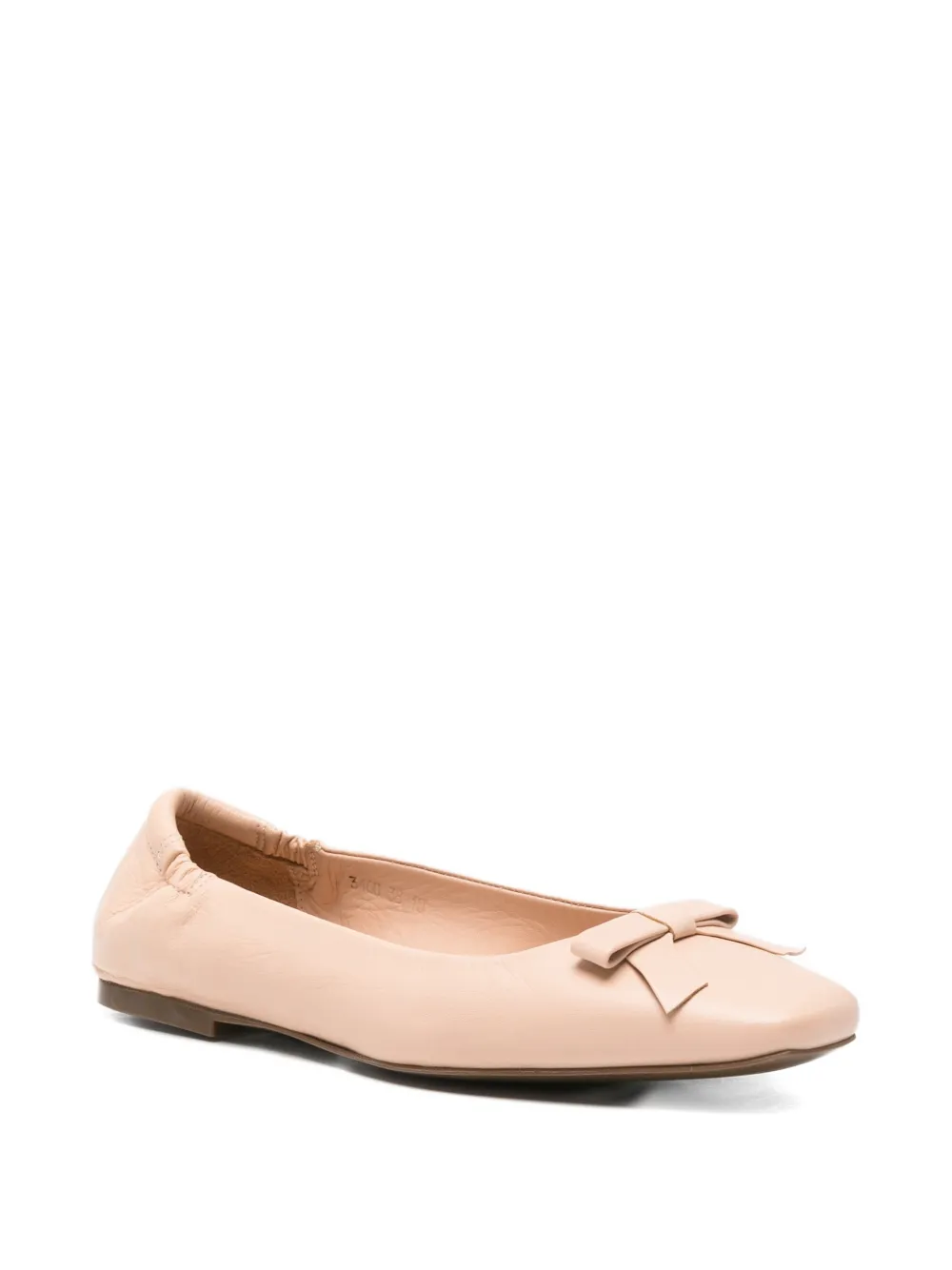 SERGIO MORETTI FIRENZE bow-detail ballet flats Beige