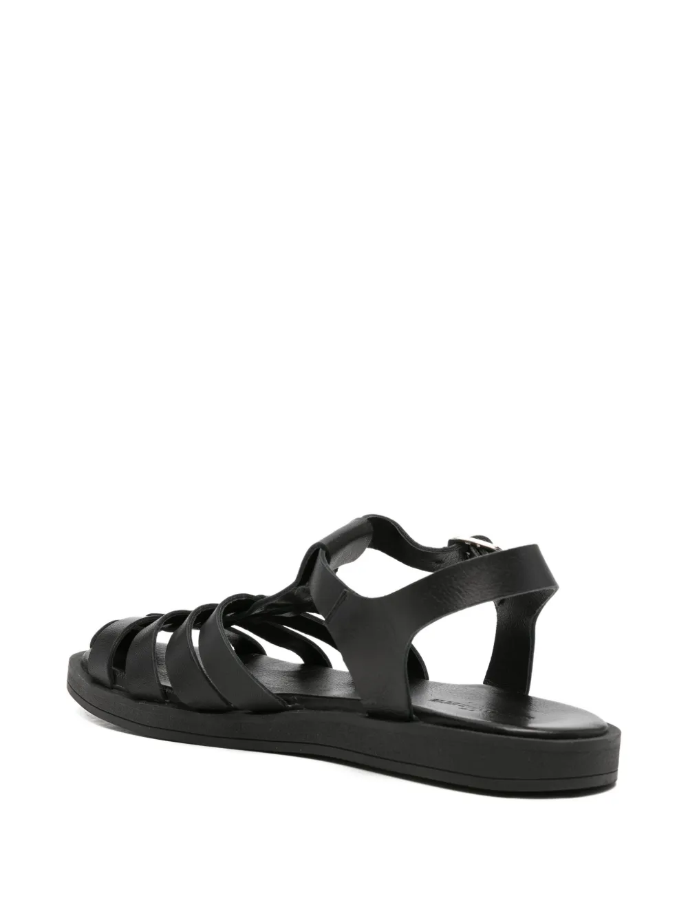 SERGIO MORETTI FIRENZE Sandalen met gespsluiting en gekooid bandje Zwart