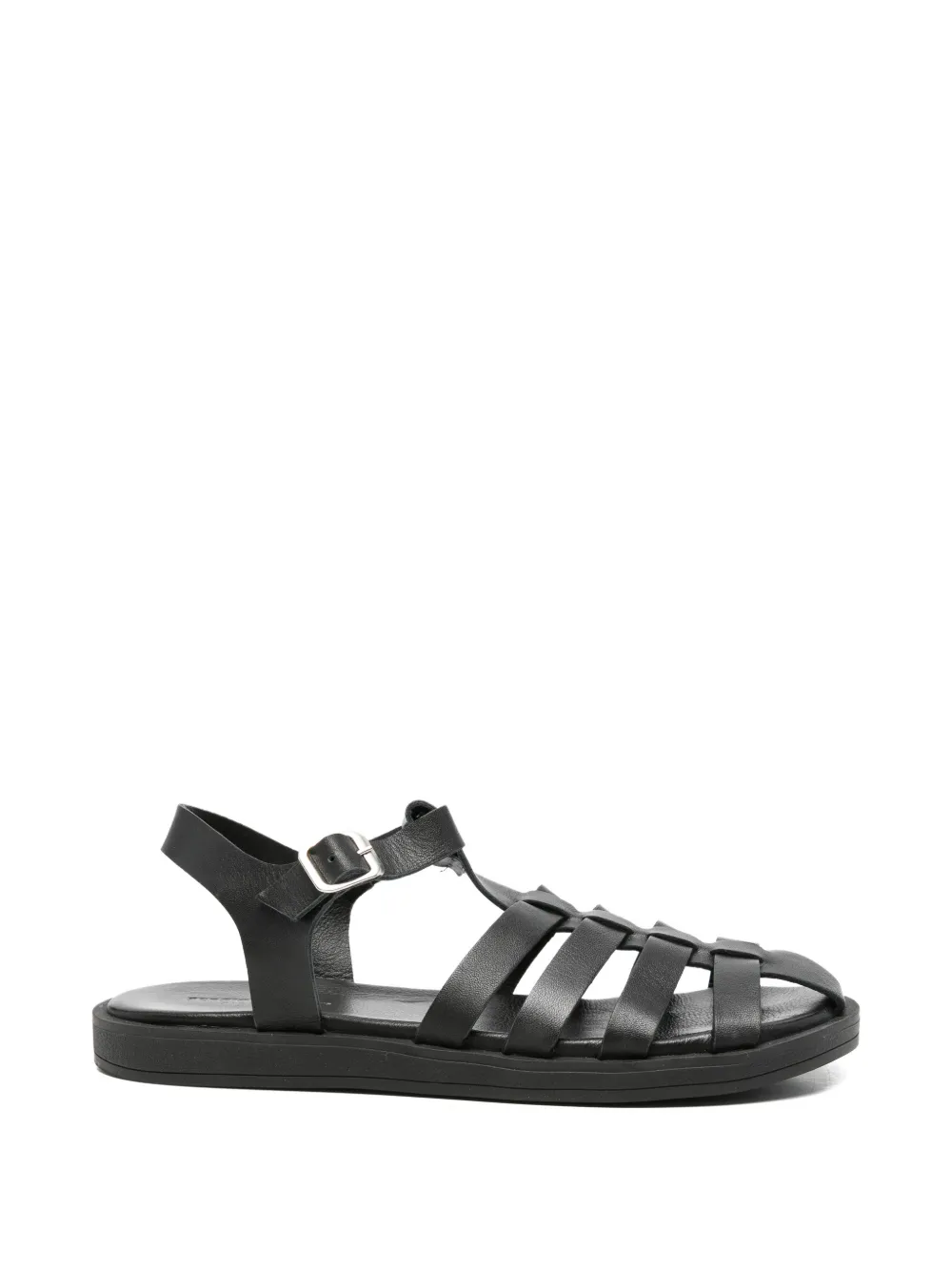 SERGIO MORETTI FIRENZE cage-strap buckle-fastening sandals - Nero