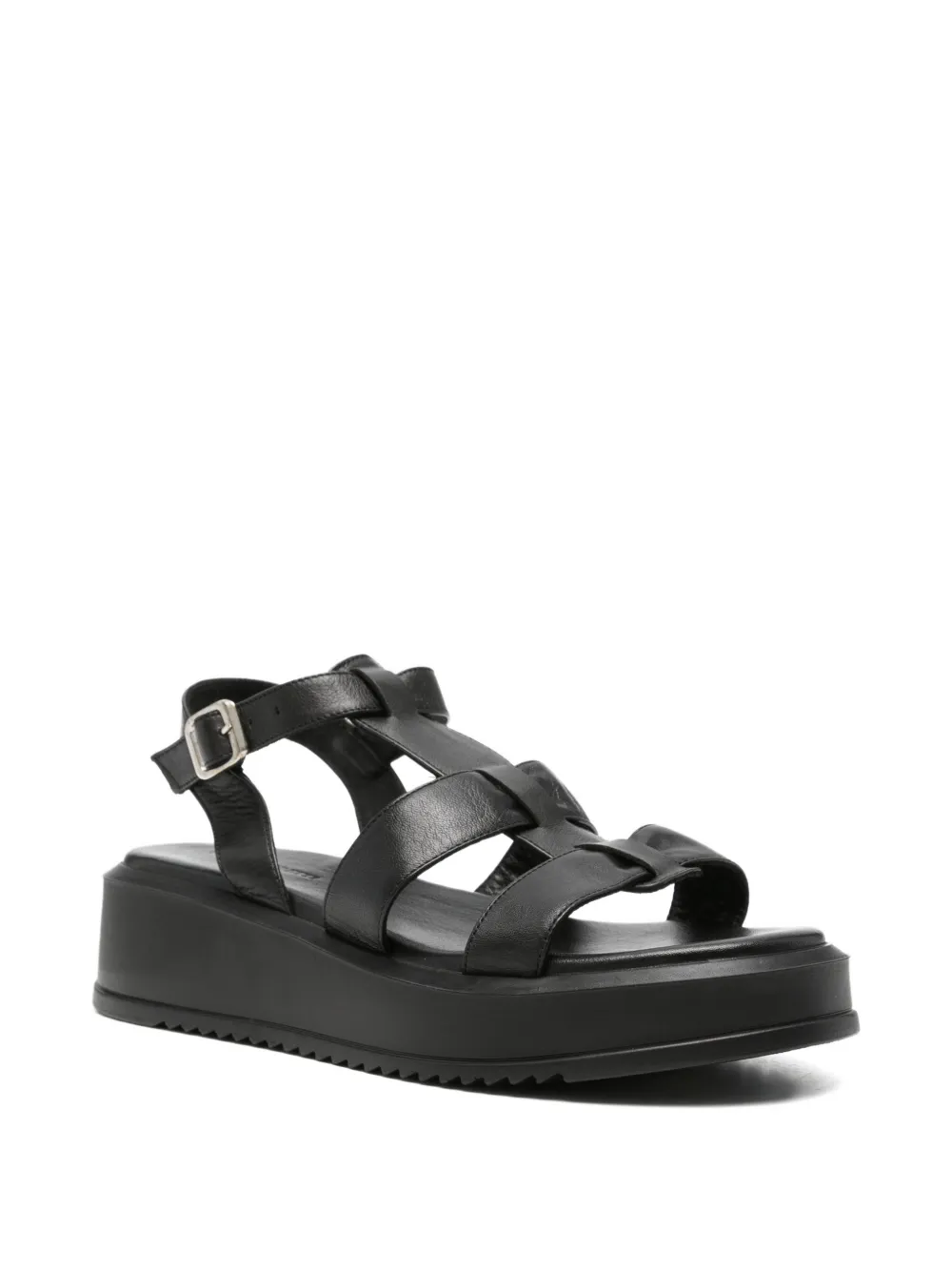 SERGIO MORETTI FIRENZE Sandalen met gesp Zwart