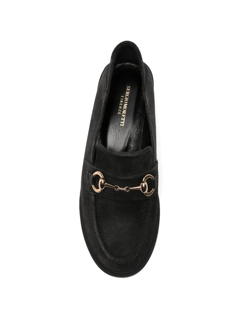 SERGIO MORETTI FIRENZE horsebit-detail loafers Zwart