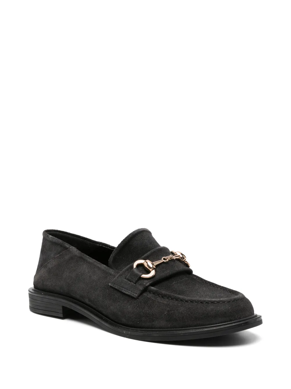 SERGIO MORETTI FIRENZE horsebit-detail loafers Zwart