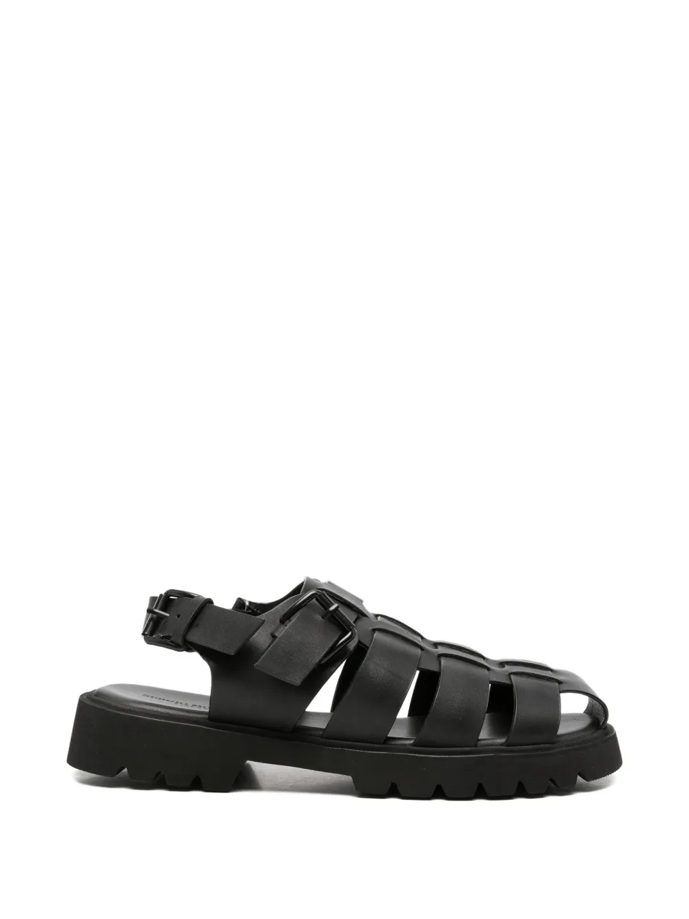 SERGIO MORETTI FIRENZE buckled-fastening caged sandals - Black