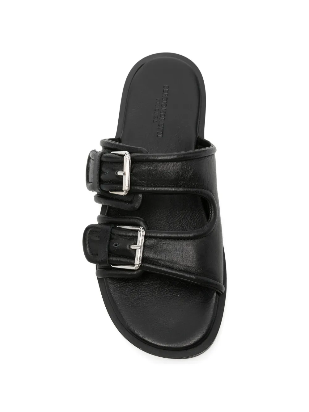 SERGIO MORETTI FIRENZE Leren sandalen met gesp Zwart