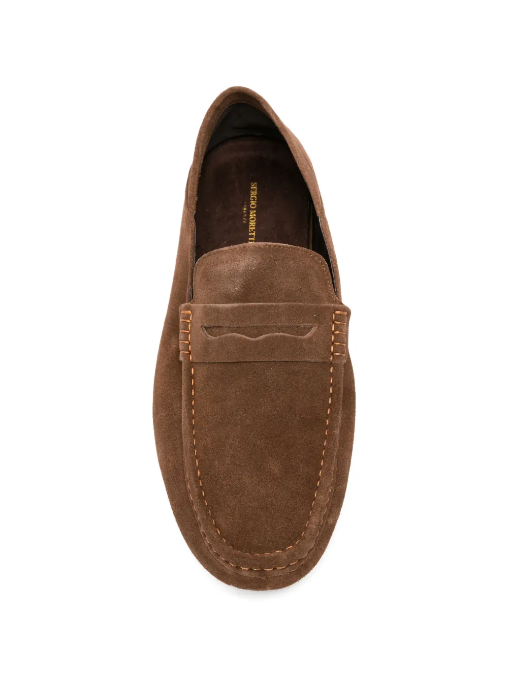 SERGIO MORETTI FIRENZE Loafers met suède afwerking Bruin
