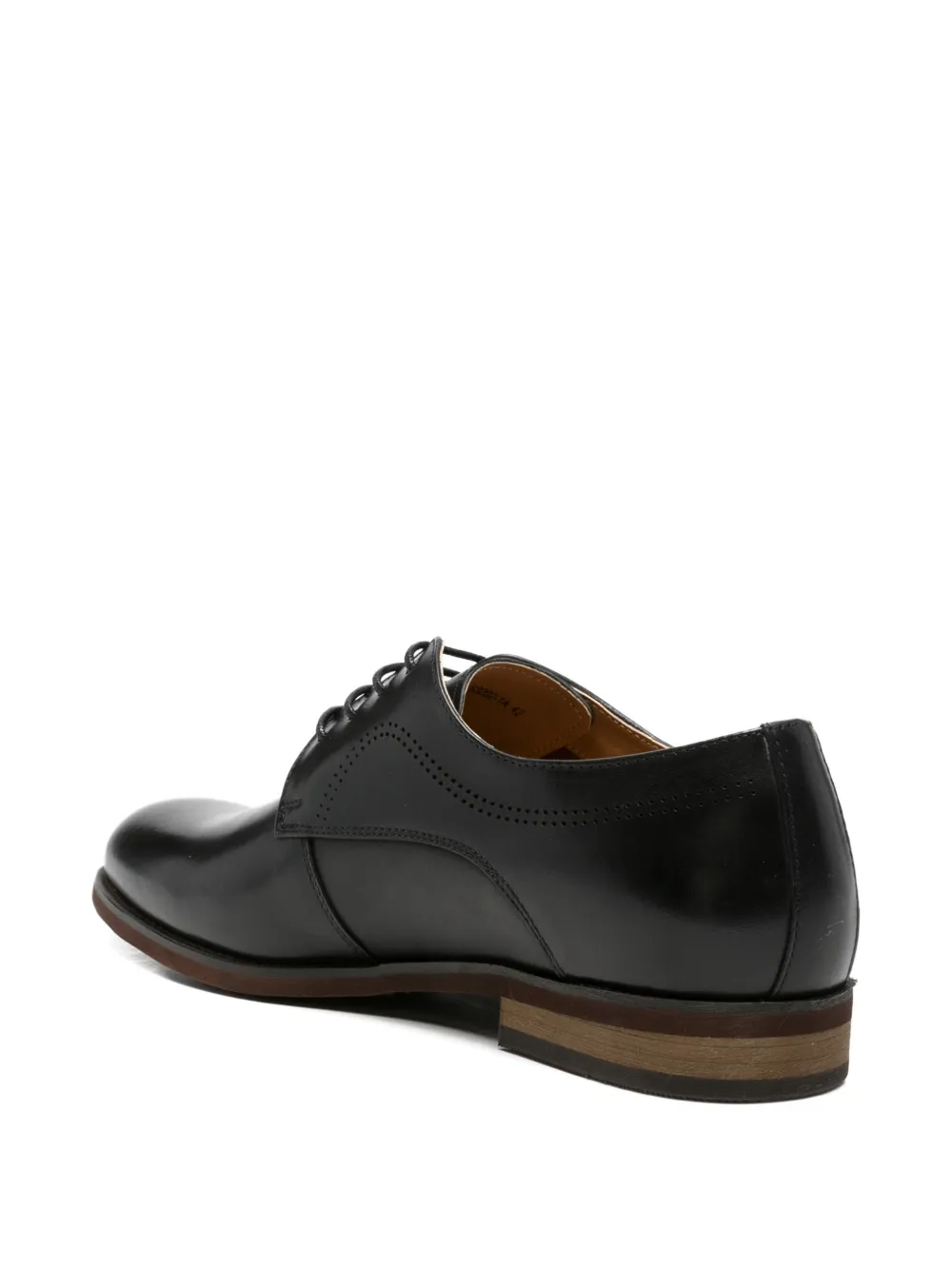 SERGIO MORETTI FIRENZE Derby schoenen met geperforeerd detail Zwart