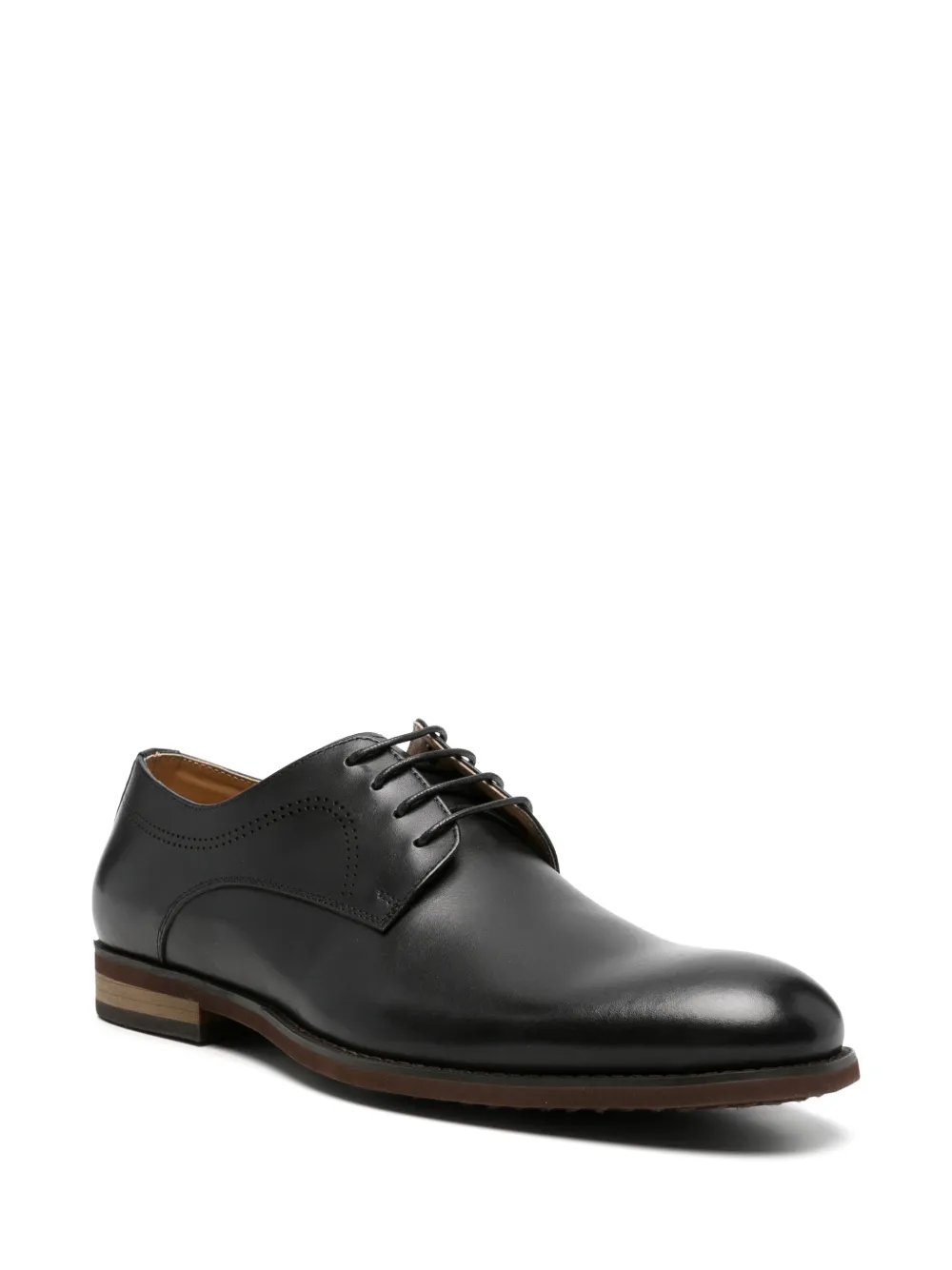 SERGIO MORETTI FIRENZE Derby schoenen met geperforeerd detail Zwart