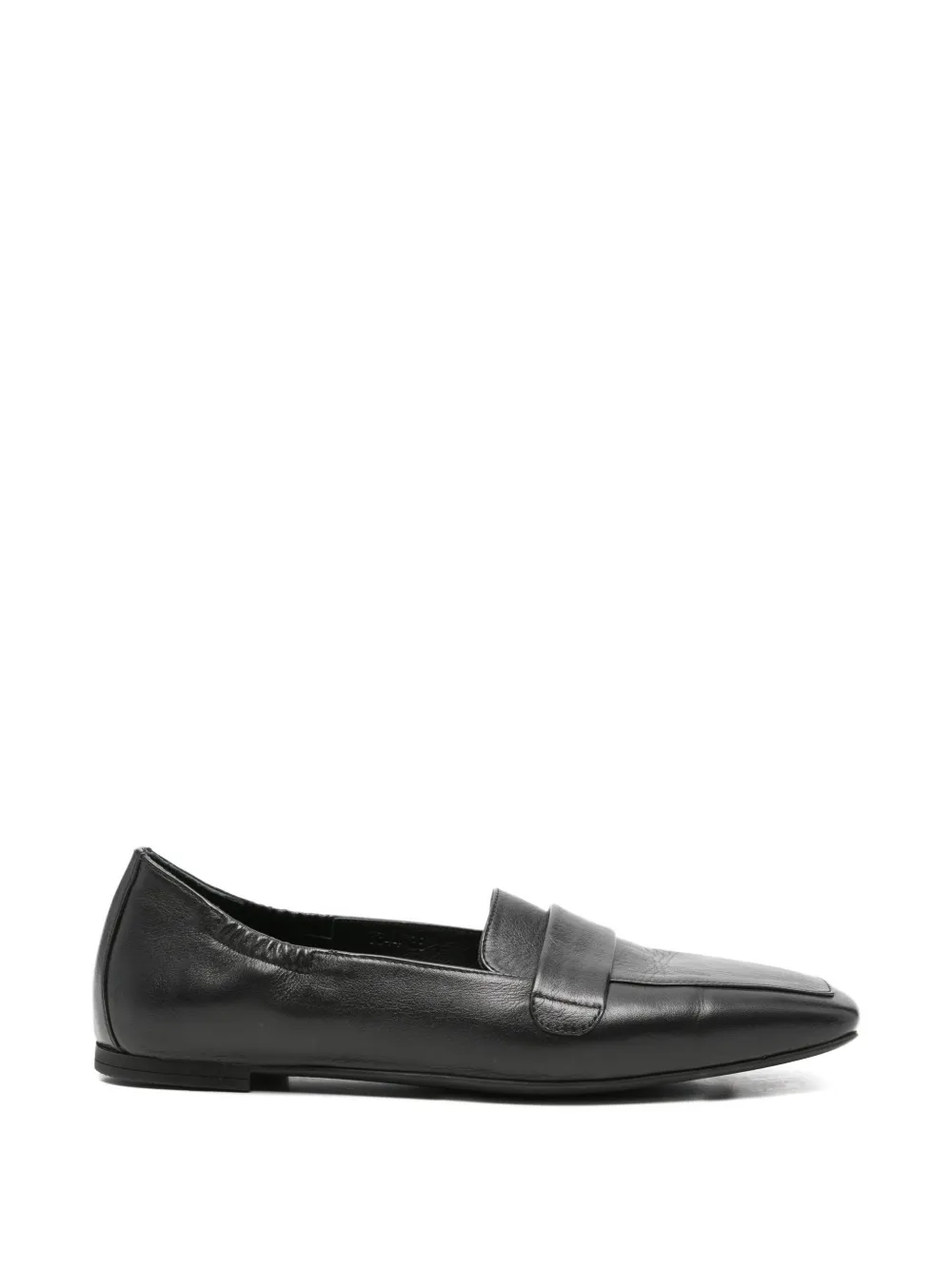 SERGIO MORETTI FIRENZE square-toe leather loafers - Nero