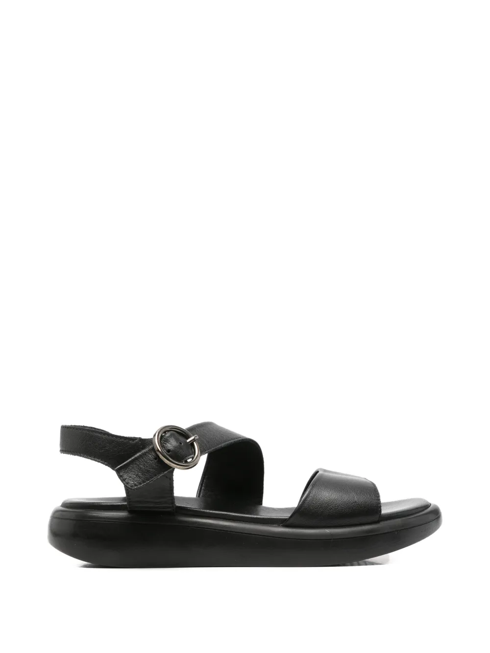 SERGIO MORETTI FIRENZE buckle-fastening leather sandals - Nero